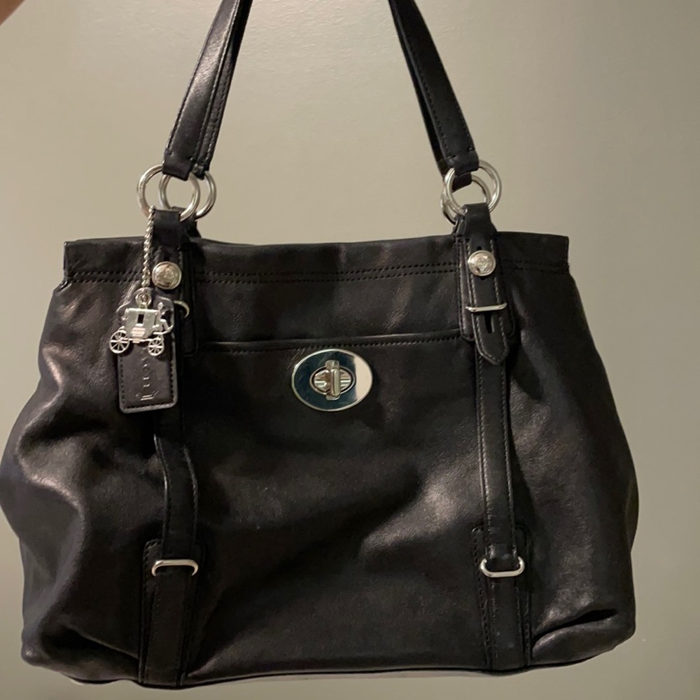 Black Leather Coach Purse